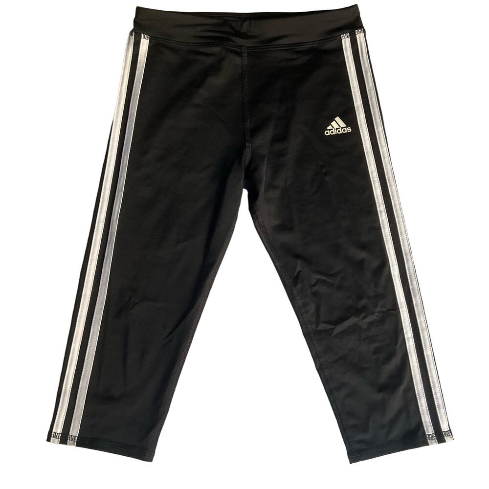 Adidas Kids Sport Leggings size M (10/12), Black & White